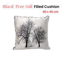 Thumbnail for Black Tree Silk Filled Cushion 40 x 40 cm