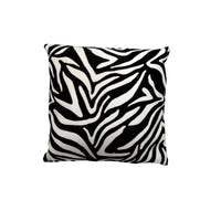 Thumbnail for J.Elliot Home Zebra Embroidered Black Filled Cushion 43 x 43 cm