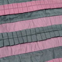 Thumbnail for Small Designed Square Cushion Cover 30 x 30 cm Pink Grey Pleats