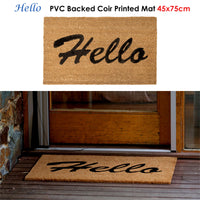 Thumbnail for J.Elliot Home Hello PVC Backed Coir Printed Door Mat