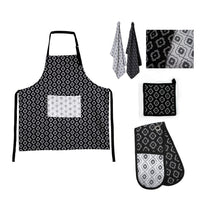 Thumbnail for IDC Homewares 5 Pce Cotton Kitchen Set Alcazar Black