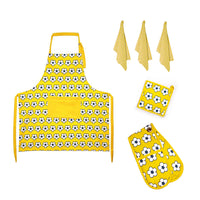 Thumbnail for IDC Homewares 6 Pce Cotton Bud Cotton Kitchen Set Yellow