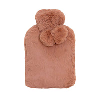 Thumbnail for J.Elliot Home Amara Hot Water Bottle with Super Plush Faux Fur Cover Clay Pink