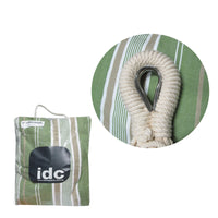 Thumbnail for IDC Homewares Sorrento Green Striped Single Size Cotton Hammock 150 x 205 cm