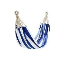 Thumbnail for IDC Homewares Blue Striped Single Size Cotton Hammock 150 x 205 cm
