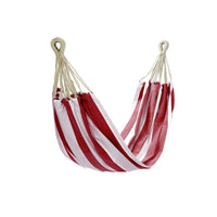 Thumbnail for IDC Homewares Red Striped Single Size Cotton Hammock 150 x 205 cm