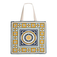 Thumbnail for J Elliot Home Kasbah Cotton Tote Shopping Bag 40.5x43x10cm Blue