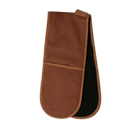 Thumbnail for J Elliot Home Selby Cotton Double Oven Mitt Glove 17 x 82 cm Ginger & Black