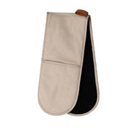 Thumbnail for J Elliot Home Selby Cotton Double Oven Mitt Glove 17 x 82 cm Sandstone & Black