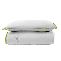 Thumbnail for 260TC 100% Cotton Quilt Cover Set Single White Green