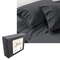 Thumbnail for Jane Barrington 1200TC Olivia Cotton Rich Sheet Set 40cm Wall Charcoal King