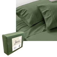 Thumbnail for Jane Barrington 1200TC Olivia Cotton Rich Sheet Set 40cm Wall Olive King