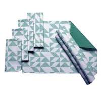 Thumbnail for J.Elliot Home Set of 8 Cotton Napery Set Pippa Teal