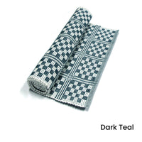 Thumbnail for Checkered Cotton Ribbed Table Runner 33 x 150 cm Dark Teal