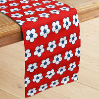 Thumbnail for IDC Homewares 100% Cotton Printed Table Runner Cotton Bud Red