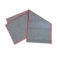 Thumbnail for Delan Black Red Texture Cotton Table Runner 33 x 180 cm