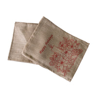 Thumbnail for Christmas Jute Woven Taupe Table Runner 33 x 180cm Happy Holidays