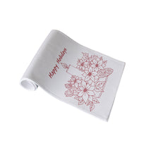Thumbnail for Christmas Print White Table Runner 33 x 180cm Happy Holidays