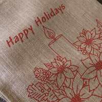 Thumbnail for Christmas Jute Woven Taupe Table Runner 33 x 180cm Joyful