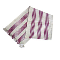 Thumbnail for Mason Grey Purple Fringe Cotton Table Runner 33 x 180 cm