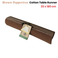 Thumbnail for Brown Peppertree Cotton Table Runner 33 x 180cm