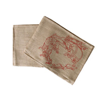 Thumbnail for Christmas Jute Woven Taupe Table Runner 33 x 180cm Sleigh
