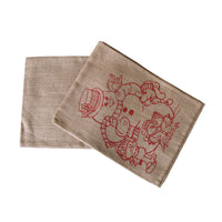 Thumbnail for Christmas Jute Woven Taupe Table Runner 33 x 180cm Snowman