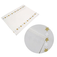 Thumbnail for Silver Gold Stars Cotton Metallic Print Table Runner 33 x 180 cm