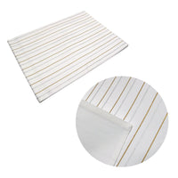 Thumbnail for Silver Gold Stripes Cotton Metallic Print Table Runner 33 x 180 cm