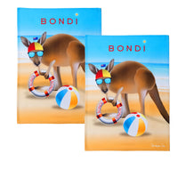 Thumbnail for IDC Homewares Set of 2 Christopher Vine Design Tea Towels Bondi Beach