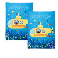 Thumbnail for IDC Homewares Set of 2 Christopher Vine Design Tea Towels Great Barrier Reef