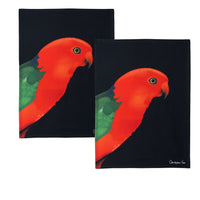 Thumbnail for IDC Homewares Set of 2 Christopher Vine Design Tea Towels King Parrot