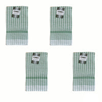 Thumbnail for Set of 4 Cotton Checkered Jumbo Tea Towels 60x90cm Green