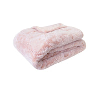 Thumbnail for J Elliot Home Archie Soft Pink Faux Fur Throw Rug 130 x 160cm
