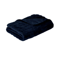 Thumbnail for J.Elliot Home Baw Baw Plush Throw Indigo