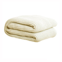 Thumbnail for IDC Homewares Chunky Knit Throw 125 x 150 cm Ivory