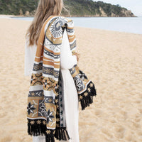 Thumbnail for J Elliot Home Kasbah Luxury Fringe Throw 130 x 160cm Black
