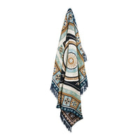 Thumbnail for J Elliot Home Kasbah Luxury Fringe Throw 130 x 160cm Blue