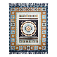 Thumbnail for J Elliot Home Kasbah Luxury Fringe Throw 130 x 160cm Blue