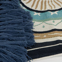 Thumbnail for J Elliot Home Kasbah Luxury Fringe Throw 130 x 160cm Blue