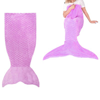 Thumbnail for Mermaid Tail Purple Soft Blanket Throw