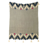 Thumbnail for J.Elliot Home Merryn Cotton Throw Grey Multi
