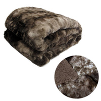Thumbnail for J Elliot Home Brown Bear Plush Faux Fur Throw Rug 127 x 165 cm