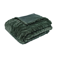 Thumbnail for J Elliot Home Rita Sea Kelp Faux Mohair Throw Rug 130 x 160cm