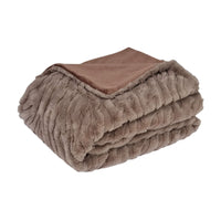 Thumbnail for J Elliot Home Rita Woodsmoke Faux Mohair Throw Rug 130 x 160cm