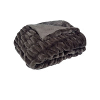 Thumbnail for J Elliot Home Skyler Chocolate Faux Fur Throw Rug 130 x 160cm