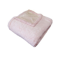 Thumbnail for IDC Homewares Sofie Sherpa Fleece Throw Rug Pink