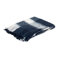 Thumbnail for J.Elliot Home Wren Faux Mohair Throw Navy/White