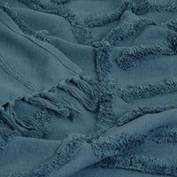 Thumbnail for J Elliot Home Zen Luxury Fringe Throw 130 x 160cm Steel Blue