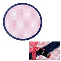 Thumbnail for J.Elliot Home Koel Round Cotton Turkish Towel Pink/ Navy